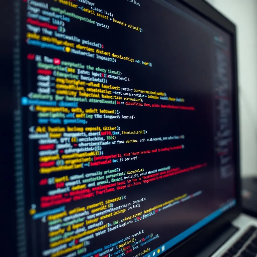 Close up of a computer screen showing code linting errors, r