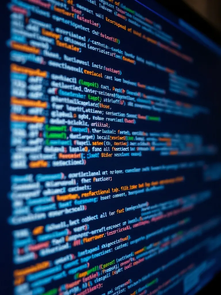 Close up of a computer screen showing complex terminal outpu
